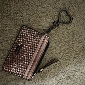 Victoria Secret Sparkling Card Holder with Heart Keychain